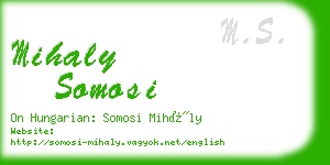 mihaly somosi business card